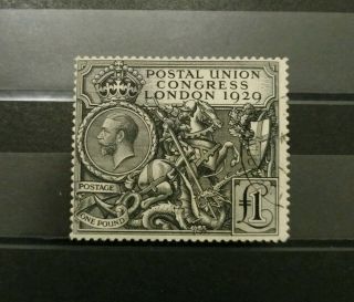 1929 Gb King George £1 Postal Union Congress Stamp Sg438 British Empire Stamp