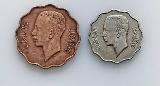 1938 Iraq 10 And 4 Fils - Au - High Value Coins