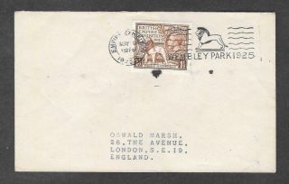 1925 Wembley - two FDCs with Exhibition CDS and Wembley Lion slogan.  Cat £1500 3
