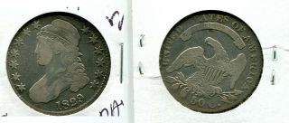 1829 Capped Bust Silver Half Dollar Vf 1211m