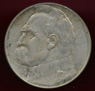 Poland 1936 10 Zlotych Silver Coin