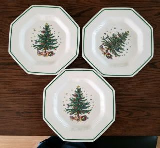 Set Of 3 Nikko Christmastime Dinner Plates 10 - 7/8”