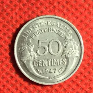 France; 1947b; 50 Centimes; Km - 894.  2a; I Graded It Ms; 116