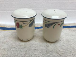 Lenox Chinastone Poppies On Blue Salt And Pepper Shakers -