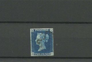 Gb Queen Victoria 1840 2d Blue Space Filler Ref Mw21