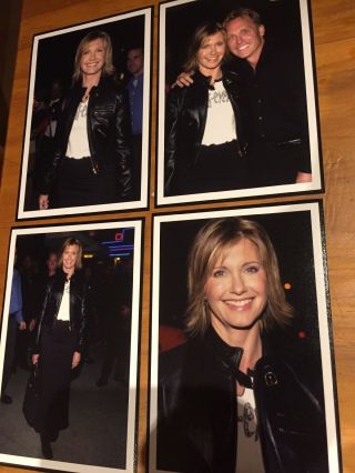 Four Professional Photos 6x4 Of Olivia Newton - John Leather Jacket