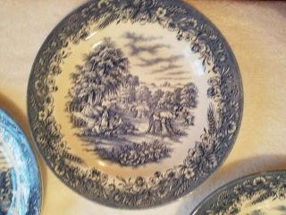 3 Pc Churchill Currier & Ives,  Harvest Heritage 10 1/4 