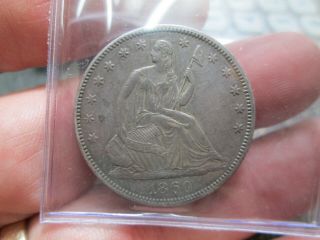 1860 Seated Liberty Half Dollar About Uncirculated