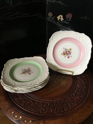Vintage Shabby Chic Square Floral Side/ Tea Plates