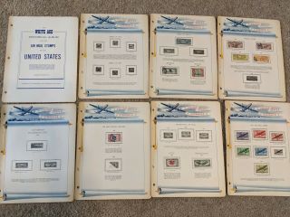 White Ace Historical Album United States Air Mail Stamps S - 210,  59 Stamps
