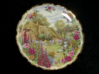 Royal Albert Tranquil Garden Collectable 30th Anniversary Plate Old Country Rose