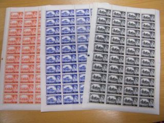 Gb Castles High Values Selection In Sheets.  Sg.  760 - 762.  Unusual.  08