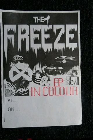 Vintage Post Punk The Freeze Tour Poster