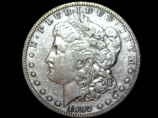 Key Date 1892 S Morgan Silver Dollar Only 1.  2 Million Minted