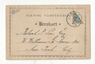 Danish West Indies 1903 Pc Cover To Us,  4c Bisect Franking,  Scott 18a,  Scv $100