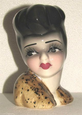 Unique Creations American Craft Small 6.  5 " Tall Lady Head Vase