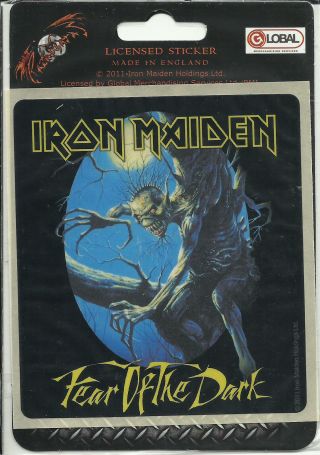 Iron Maiden Fear Of The Dark 2011 Vinyl Sticker Official Merchandise Oop