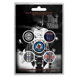 Official Merch 5 - Badge Pack Mod Metal Button Pin Badges The Who Quadrophenia
