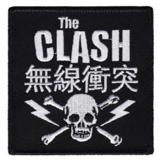 The Clash Skull Bolts Embroidered Patch C014p Talking Heads Crass Dead Boys Fear