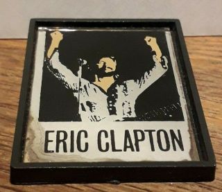 Vintage Uk 2 " Mirror Badge Eric Clapton Cream Around 40 Years Old Mirrored Pin