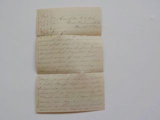 Civil War Letter 1863 Rebs Firing Guns For Washington Birthday 66th York Vtg