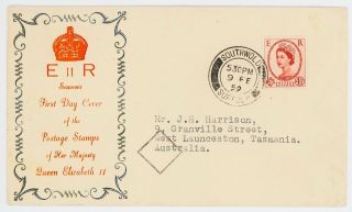 Gb 1959 (9th Feb) Wilding 41/2d On Illustrated Fdc,  Cat £200