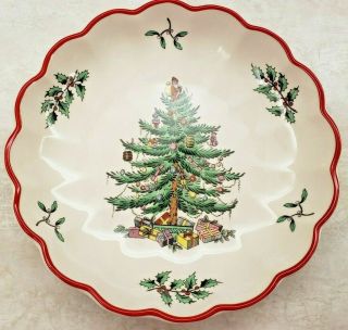 Spode Made In England Second In A Limited Annual Series Christmas Tree Red Trim