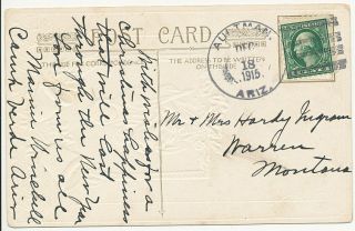 1915 Aultman Arizona Vf 4 Bar Cancel,  Dpo,  On Christmas Greeting Post Card