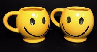 Vintage Mccoy Pottery Yellow Smiley Face Coffee Mug Cup 1970’s