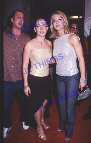 Britney Spears And Melissa Joan Hart Candid Color Slide From 1990s A