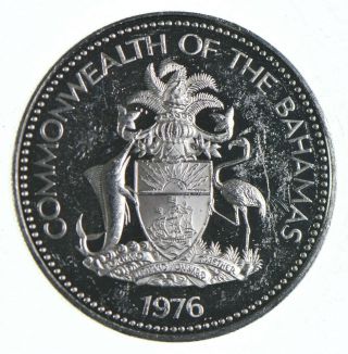 Silver - World Coin - 1976 The Bahamas 2 Dollars - World Silver Coin 749