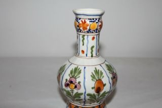 Vintage Delft Pottery,  Rare 63,  Octagonal,  8 Sided Bud Vase,  Signed & Marked