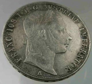 Austria 1 Florin 1860 A Gulden Franz Joseph Silver Ag [3694