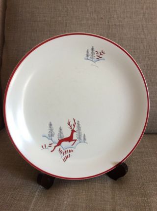 2 Crown Devon Fieldings 9” Plate Reg Stag Stockholm Hand Painted