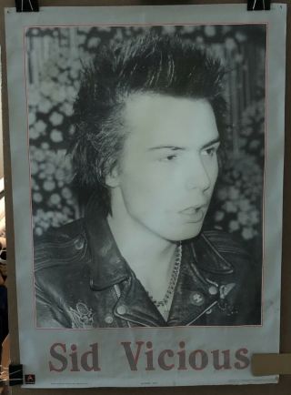 Imported Vintage 1987 Sid Vicious Poster Sex Pistols Sid & Nancy