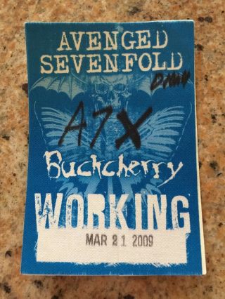 Avenged Sevenfold / Buckcherry - 2009 Tour Backstage Pass 3/21/09