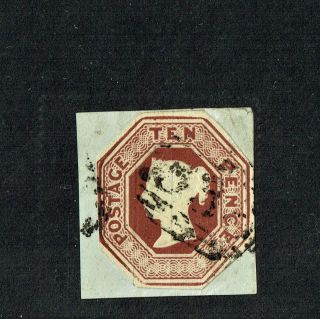Gb Queen Victoria 1847 - 54,  £1,  500.  00,  10d Brown,  Sg57,  Fine
