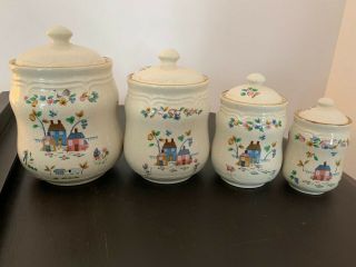 International China Co Heartland Canister Set Of 4 Country Farm Cottage