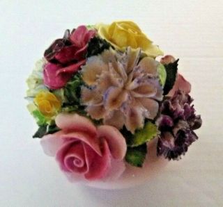 Royal Adderley Floral Bone China Small Pink Vase Multiple Hand Crafted Flowers 3
