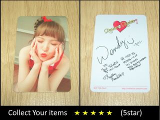 Red Velvet 2nd Mini Album Russian Roulette Wendy Official Photo Card K Pop