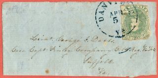 [//:53] Confederate States 1861 Scott Csa1 On Partial Front Cover