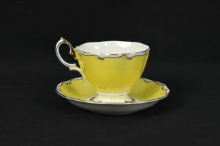 Vintage Royal Albert Porcelain 1969 Tea Cup & Saucer In Yellow