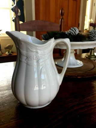Vintage Royal Crownford Ironstone Milk Pitcher Wheat Falcon Ware England