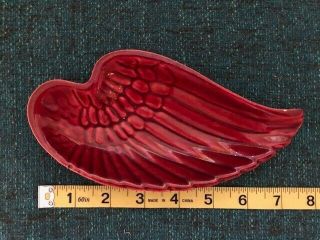 Vintage Red Wing Pottery Usa Ruby Soap - Dish