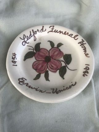 Vintage Cash Family Pottery Erwin Tennessee Ledford Funeral Home 3 1/2”