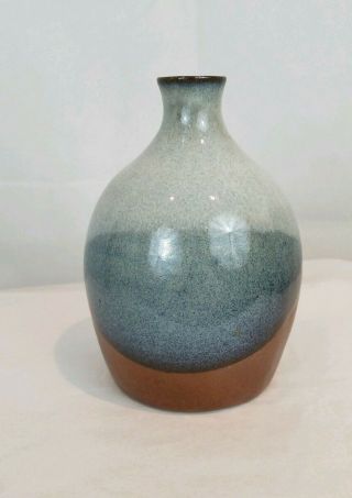 Pottery Craft USA Robert Maxwell Style Vase,  Brown Blue White,  6 