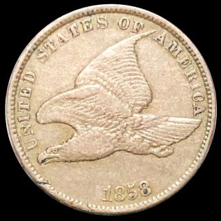 1858 Flying Eagle Cent About Uncirculated Philadelphia Key Date 1c Copper Cent