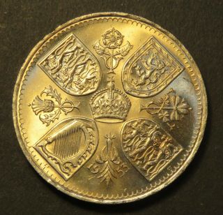 1953 Great Britain 5 Shillings Coin Queen Elizabeth II Coronation UK English 2