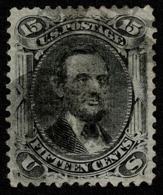 Scott 98 15c President Abraham Lincoln 1867 F Grill Well Centered