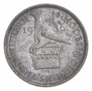 1936 Southern Rhodesia 1 Shilling - World Silver Coin 671